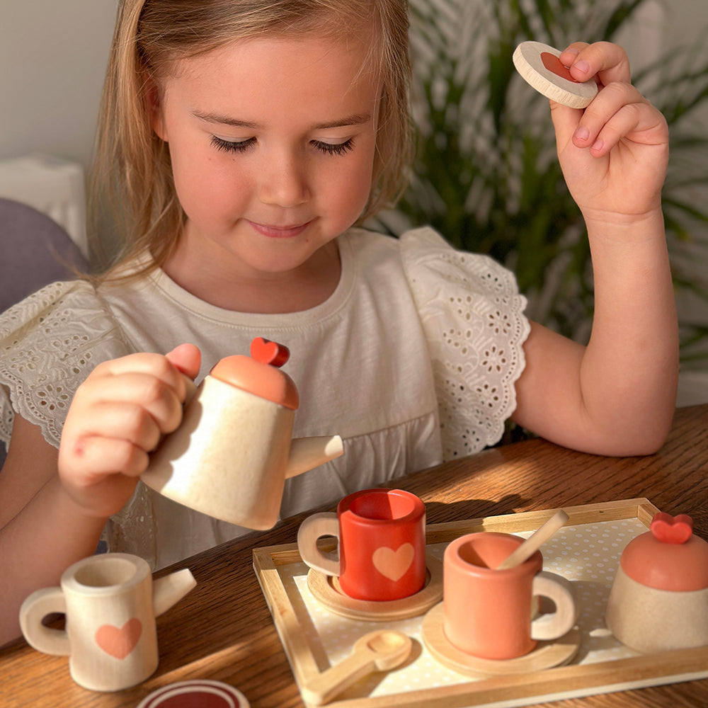 Wooden Tea Tray Set - Pretend Play