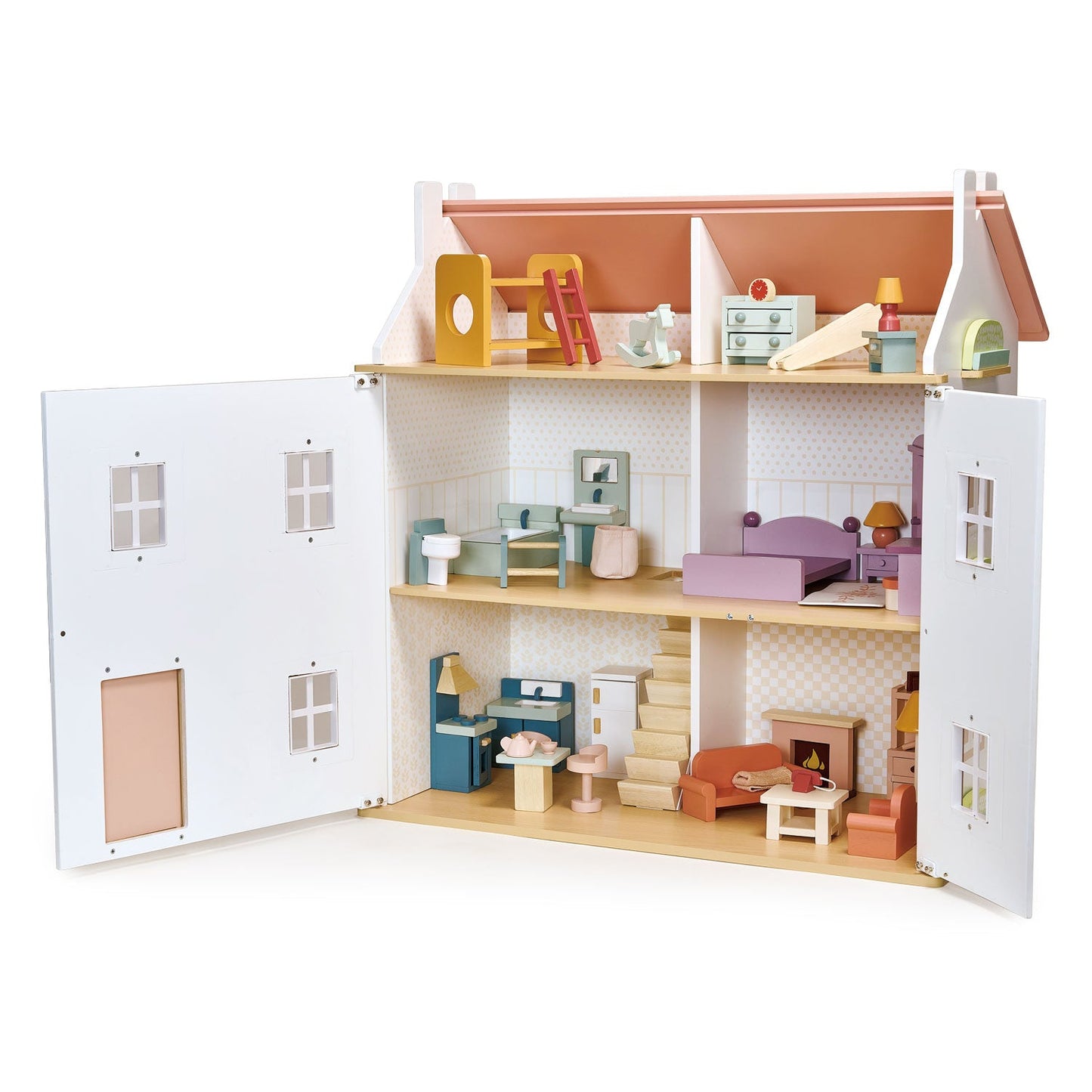 Dolls House Wooden Kitchen Furniture Set