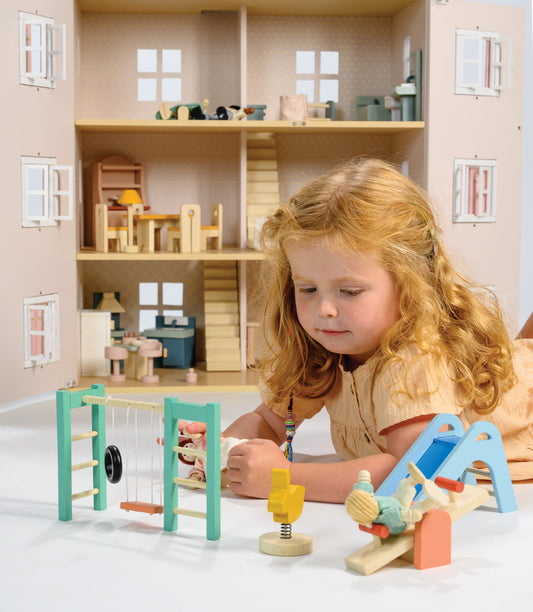 Dolls House Wooden Playground Set