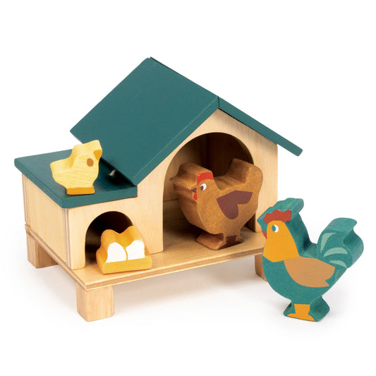 Wooden Play Chicken House - Dolls House Accessory