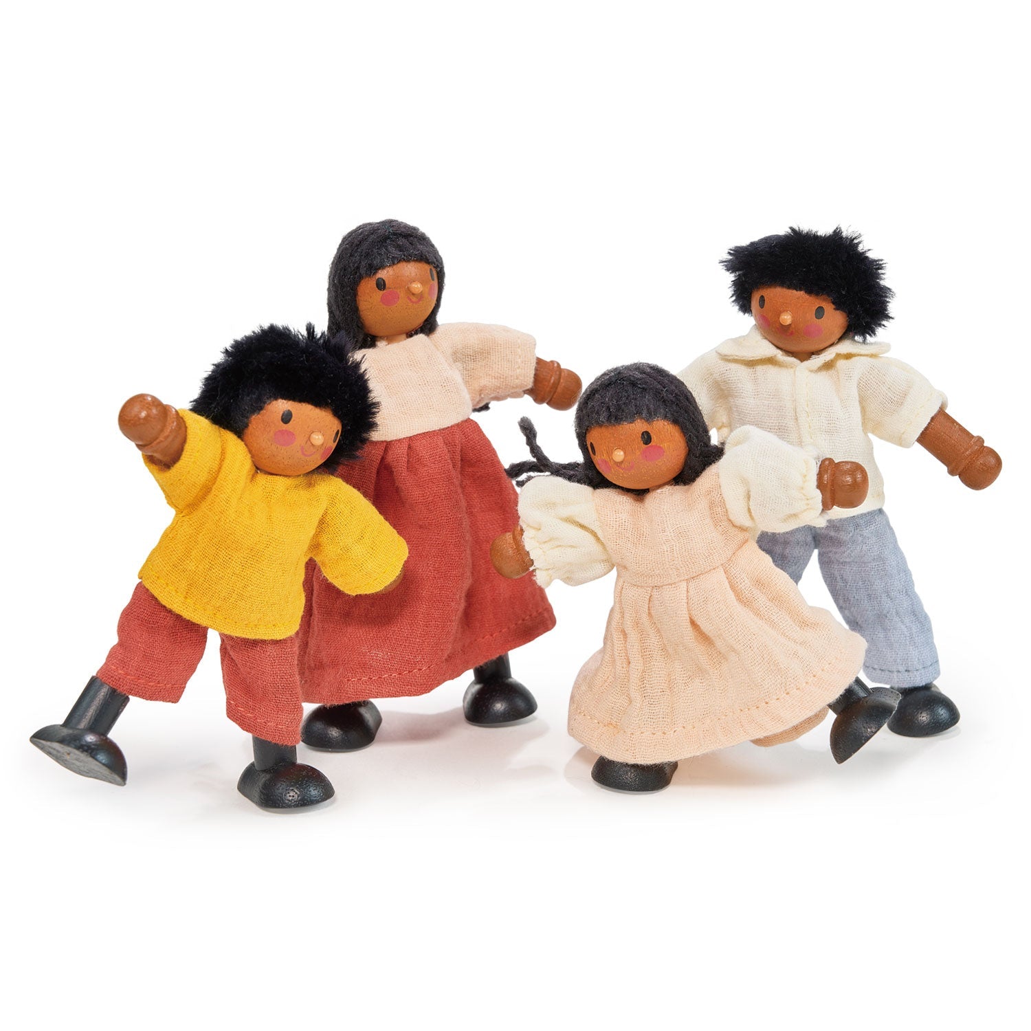 Berrybunch Dolls House Family | Poseable Wooden Figures 1:12 Scale