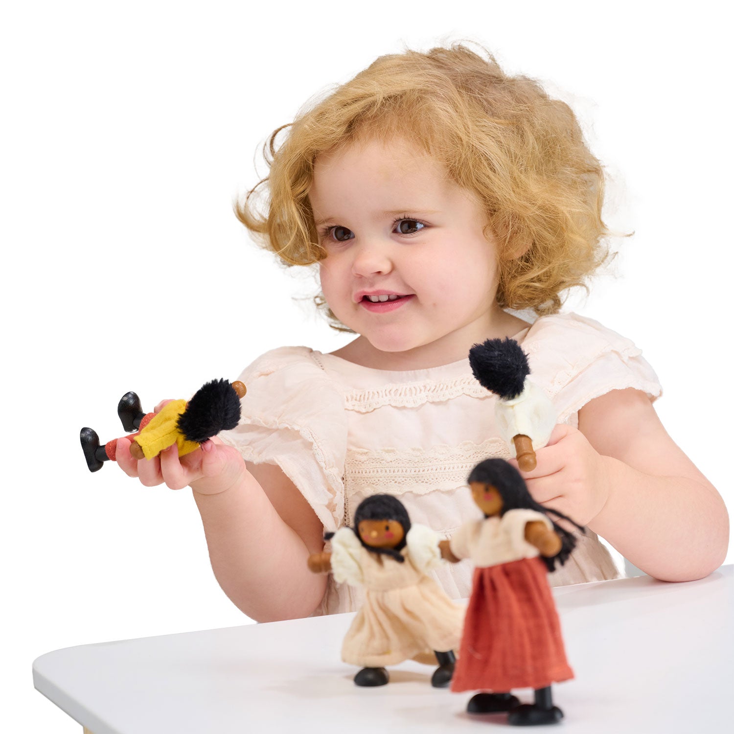 Berrybunch Dolls House Family | Poseable Wooden Figures 1:12 Scale