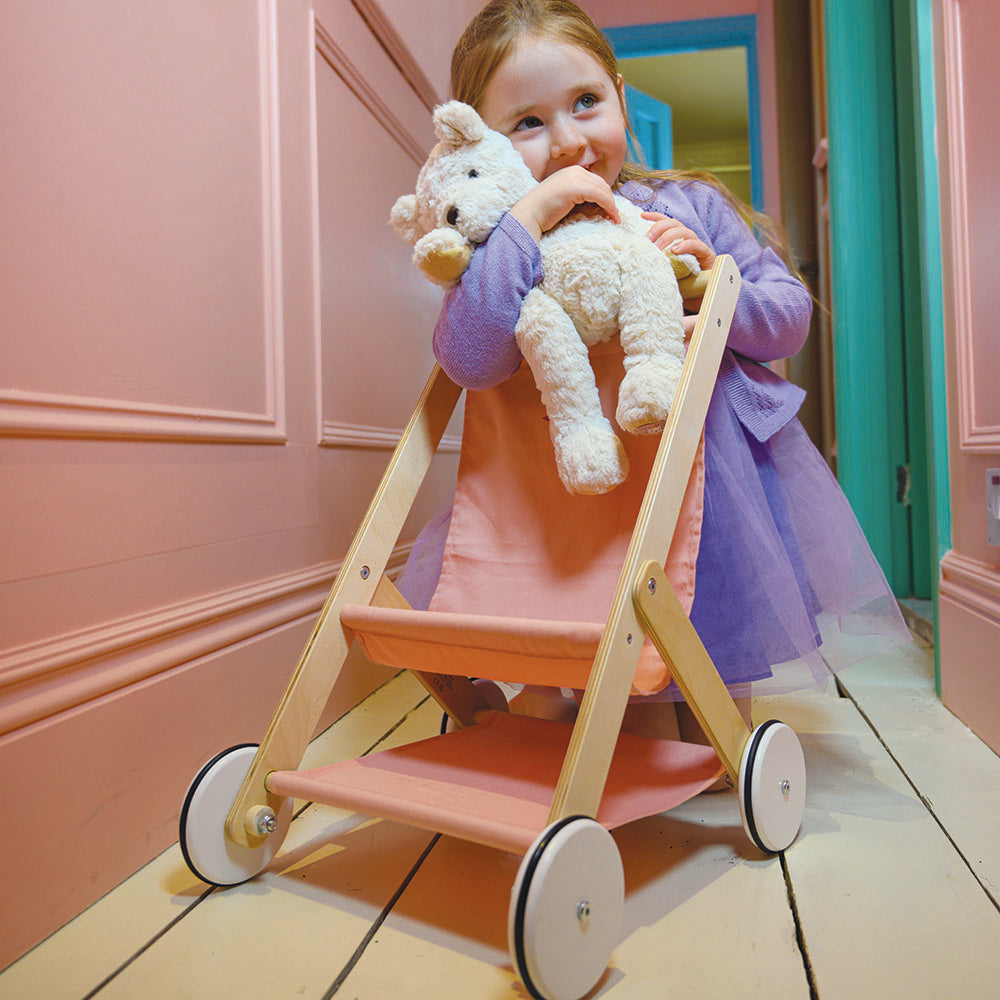 Baby Doll Stroller Wooden Toy – Mentari