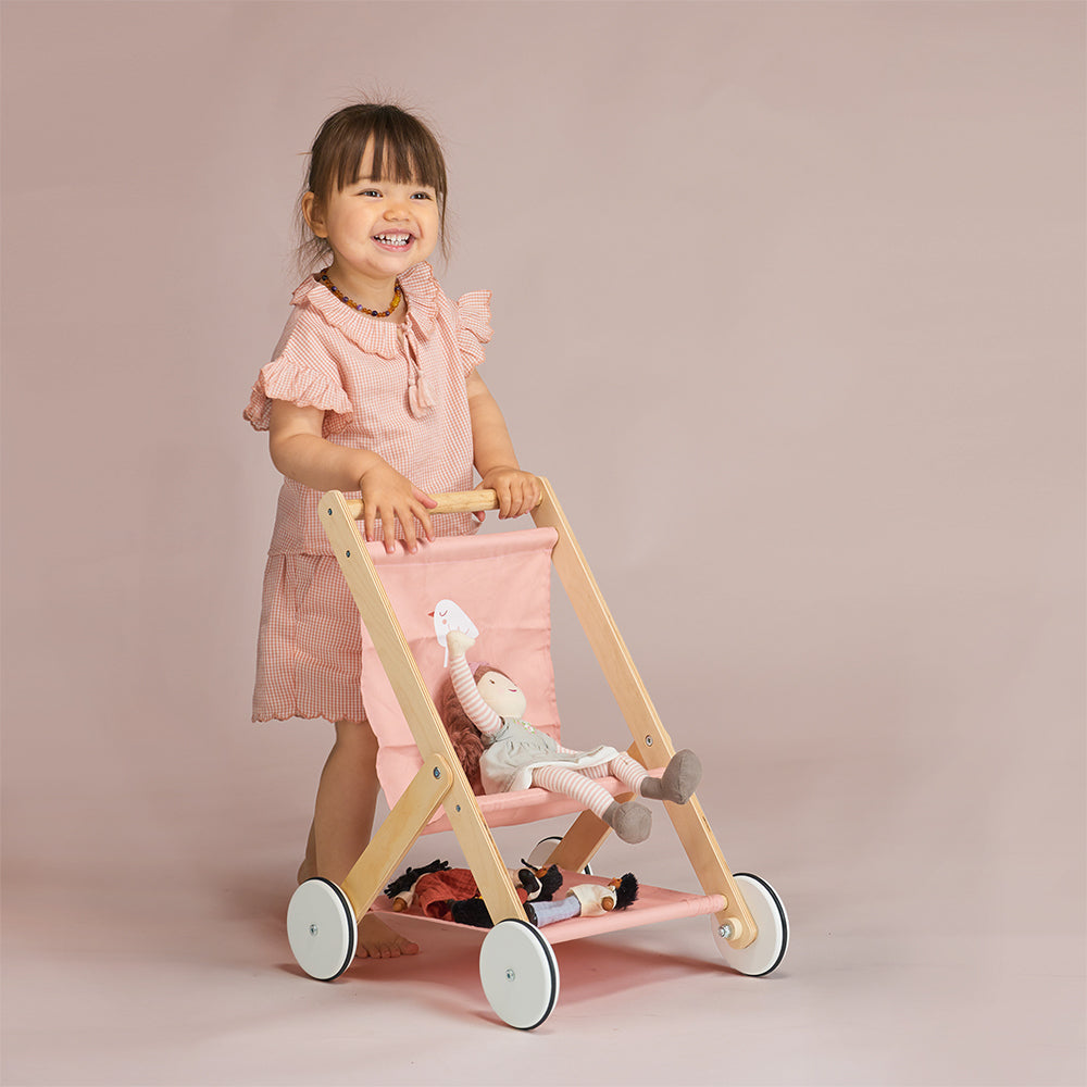 Baby Doll Stroller Wooden Toy – Mentari