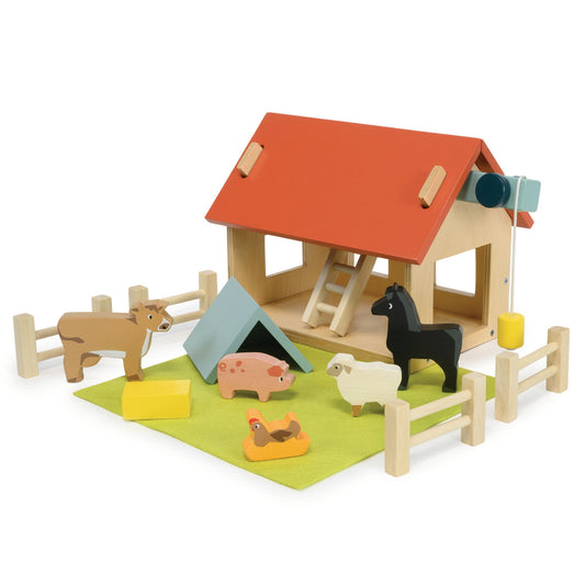 My First Country Farm Wooden Play Set | Wooden Farm Toy for Toddlers