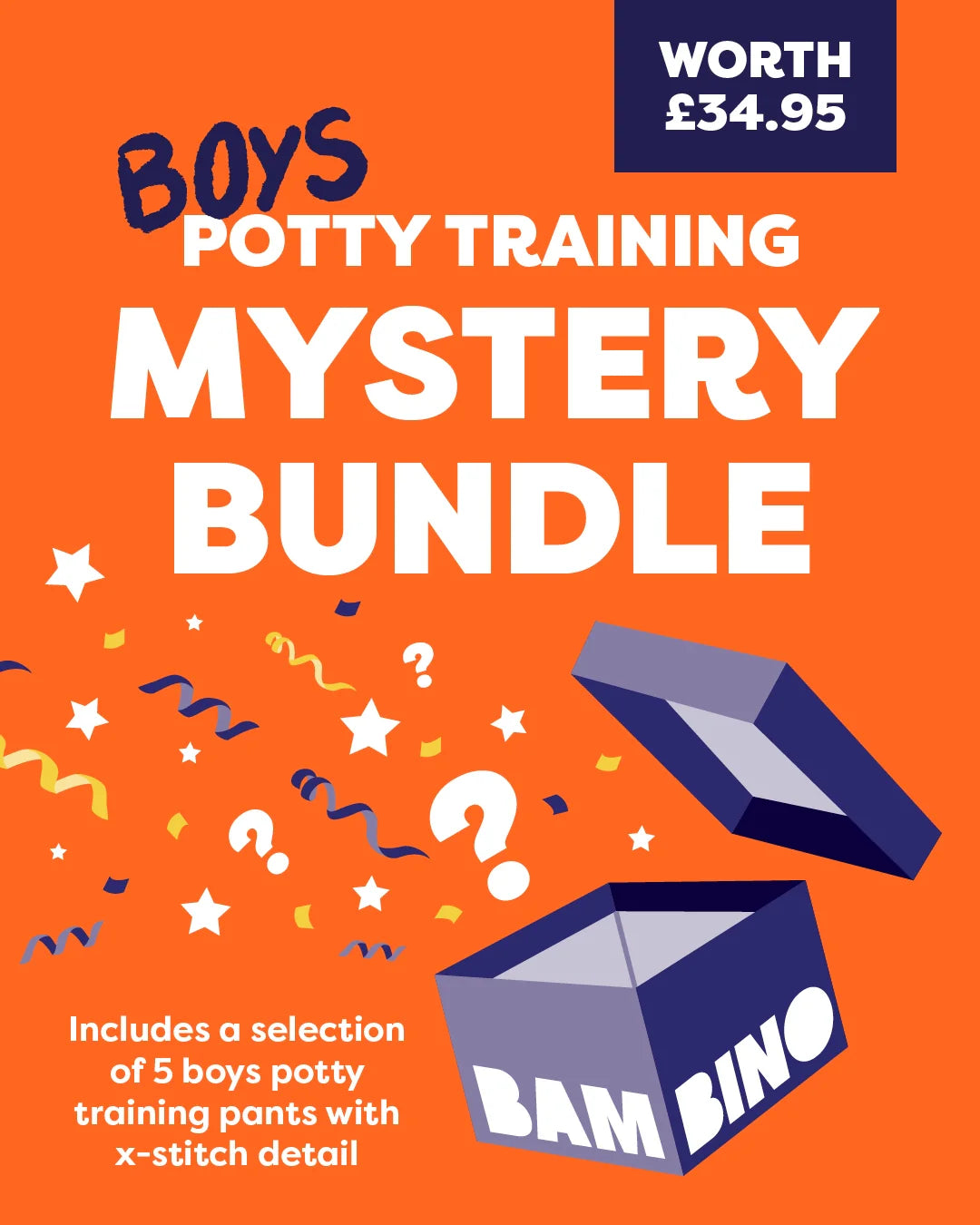 Reusable Potty Training Pants with Cross-Stitch