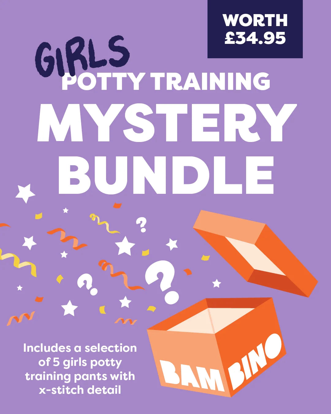 Reusable Potty Training Pants with Cross-Stitch