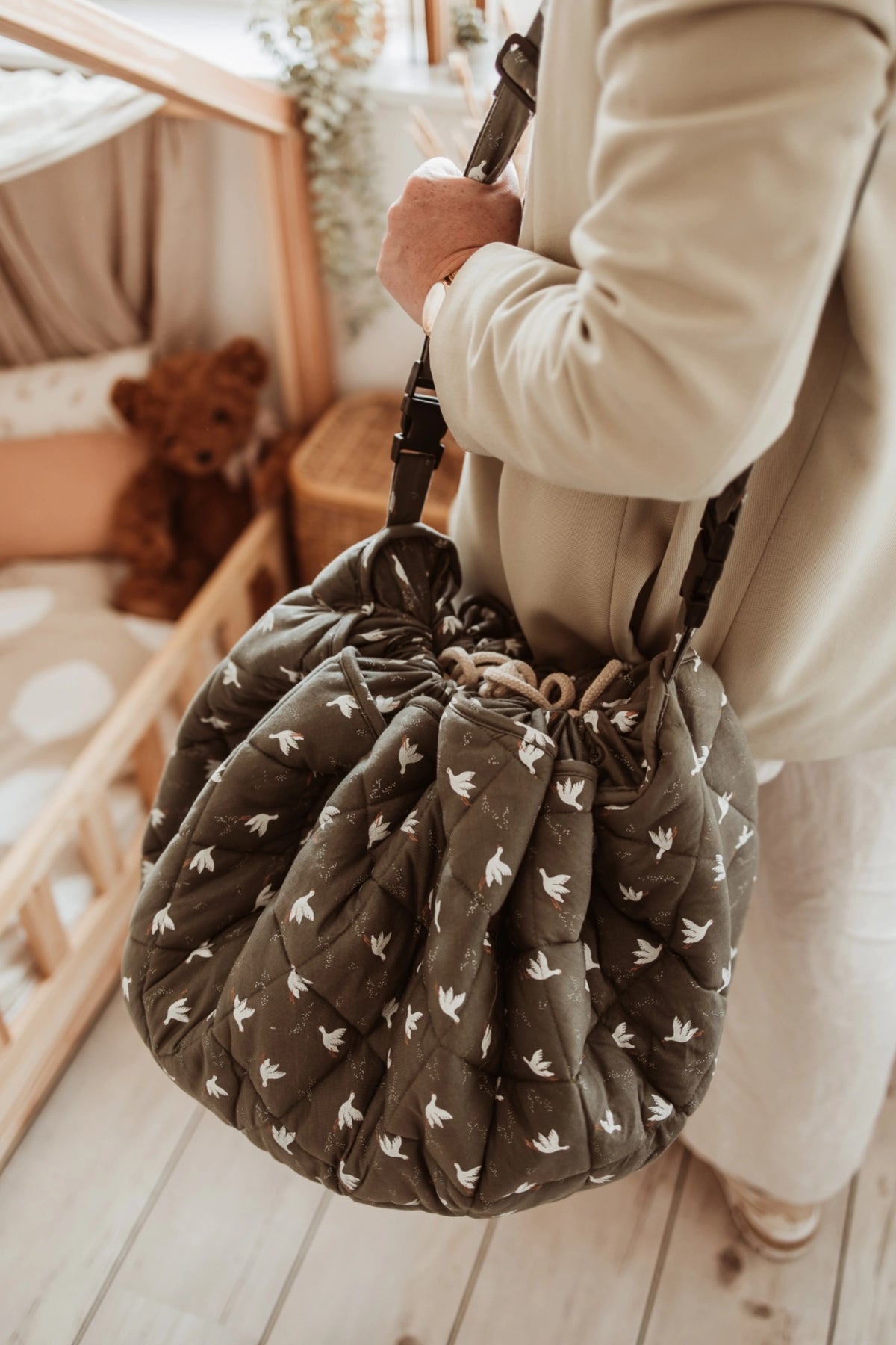 Birds Organic Baby Playmat & Storage Bag - Play & Go Noomad