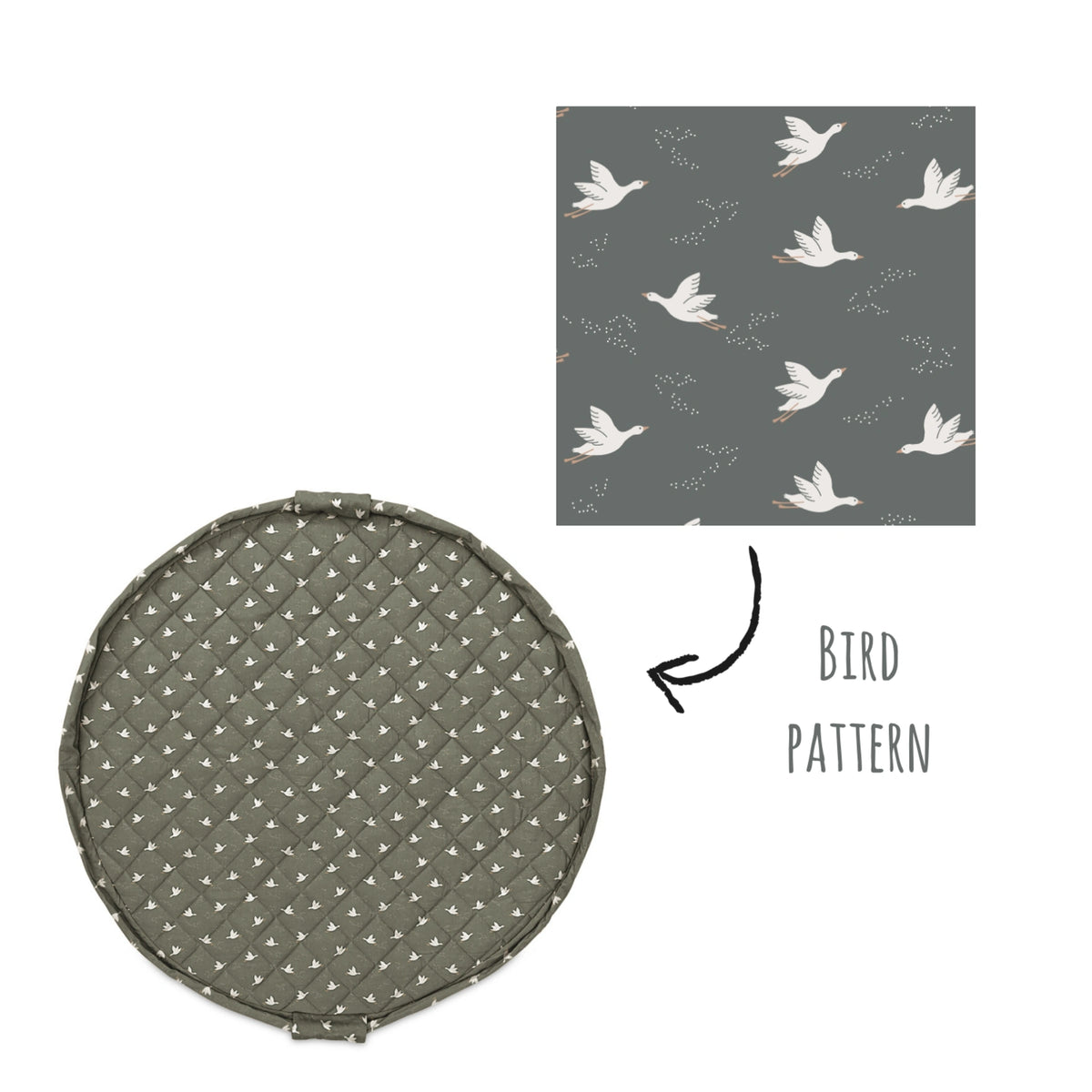 Birds Organic Baby Playmat & Storage Bag - Play & Go Noomad