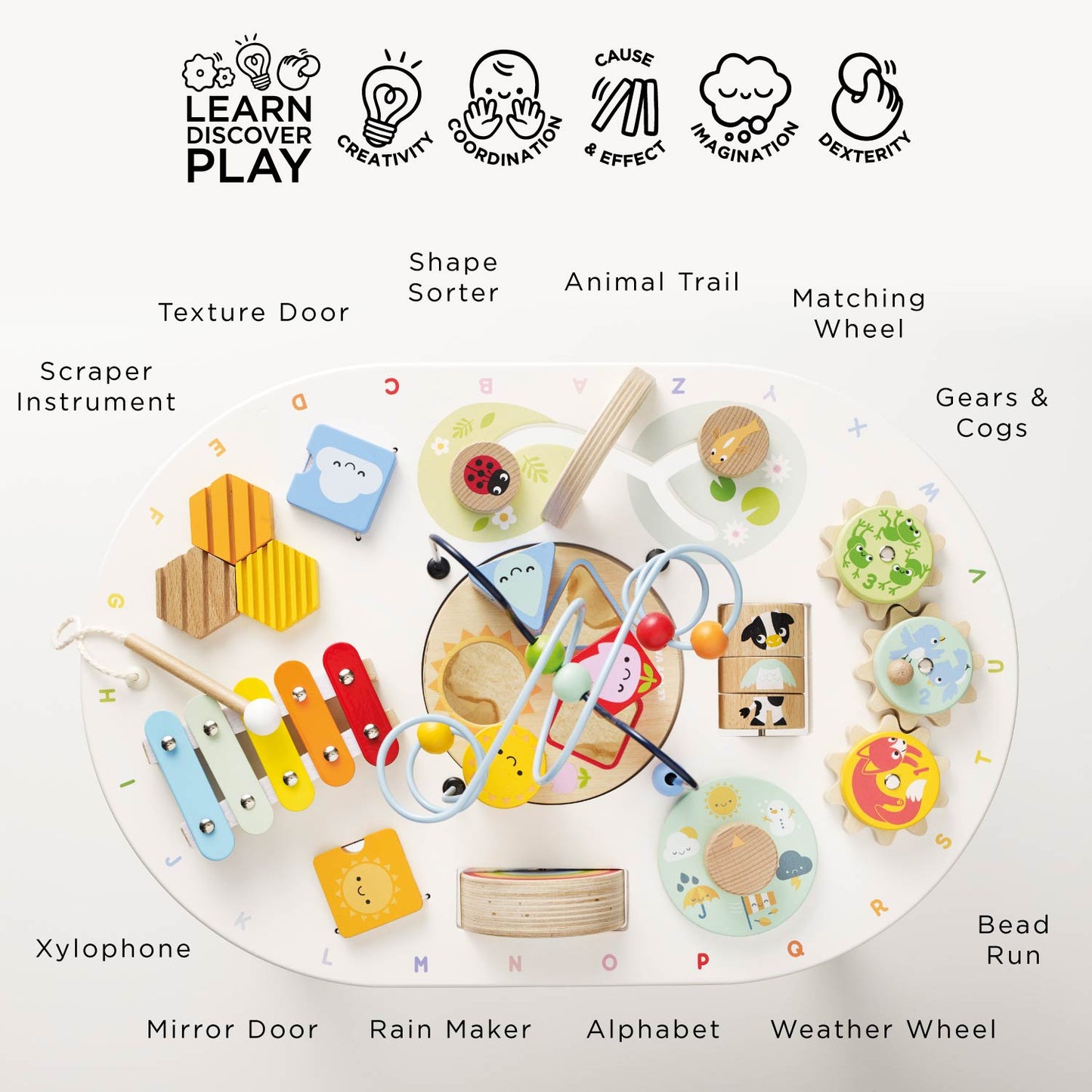 Wooden Sensory Activity Table | Multi-Sensory Play Table | Le Toy Van | Mucky Wolf