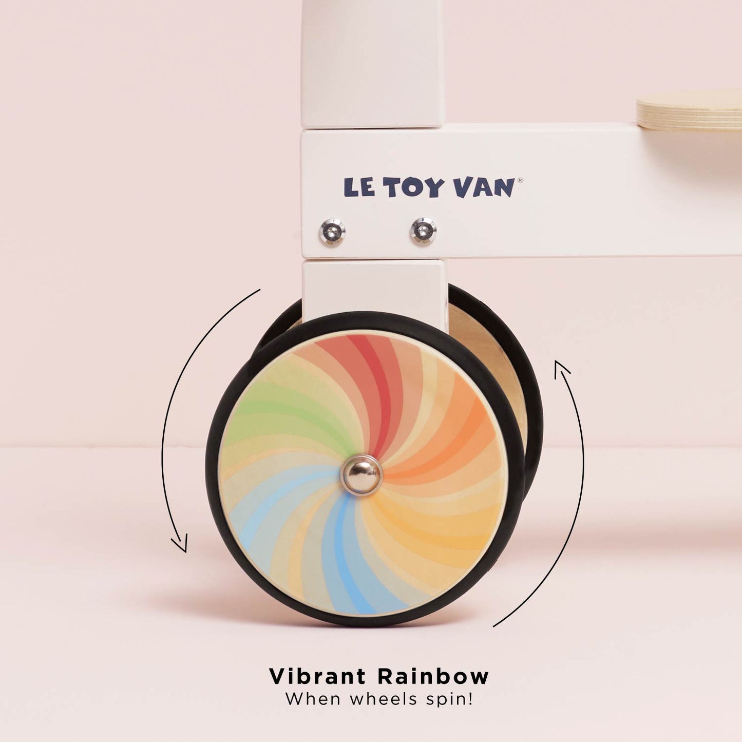Wooden Rainbow Ride On Trike | Windmill Wheels | Le Toy Van | Mucky Wolf