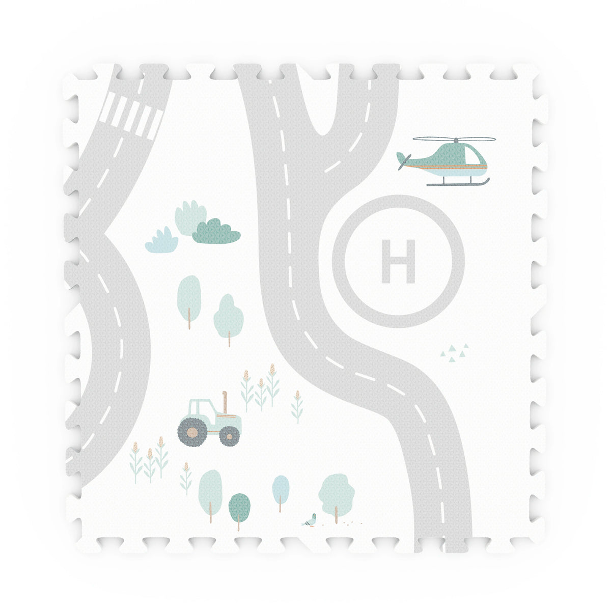 Tiloo Roadmap Puzzle Piece Foam Playmat