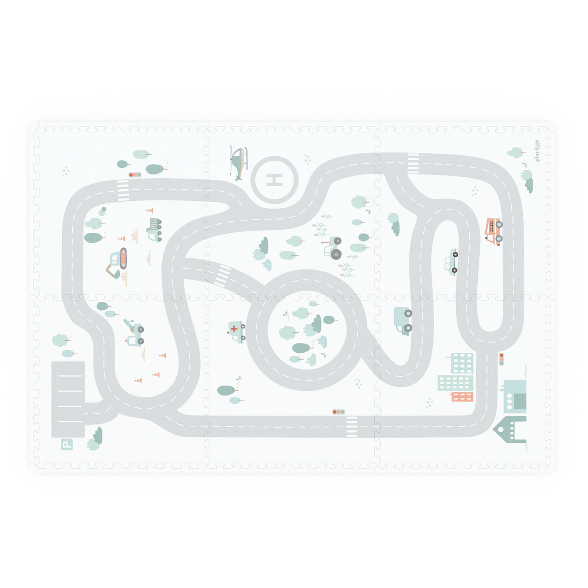 Tiloo Roadmap Playmat | Foam Toy Storage | Mucky Wolf