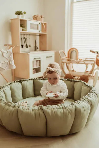 Soft Circle Organic Baby Playmat - Coco - Meadow Green