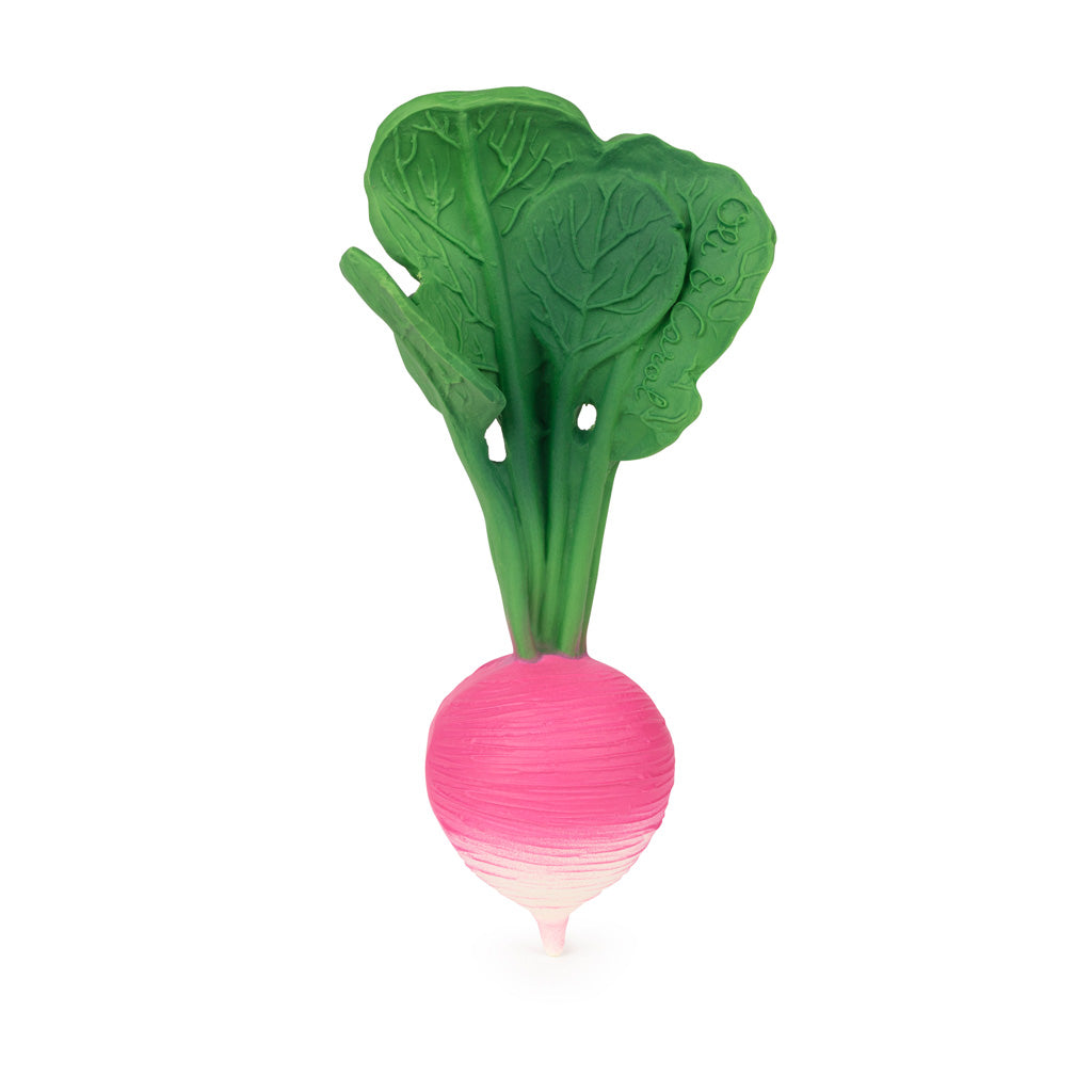 Natural Rubber Baby Teether – Oli & Carol Ramona the Radish | Mucky Wolf