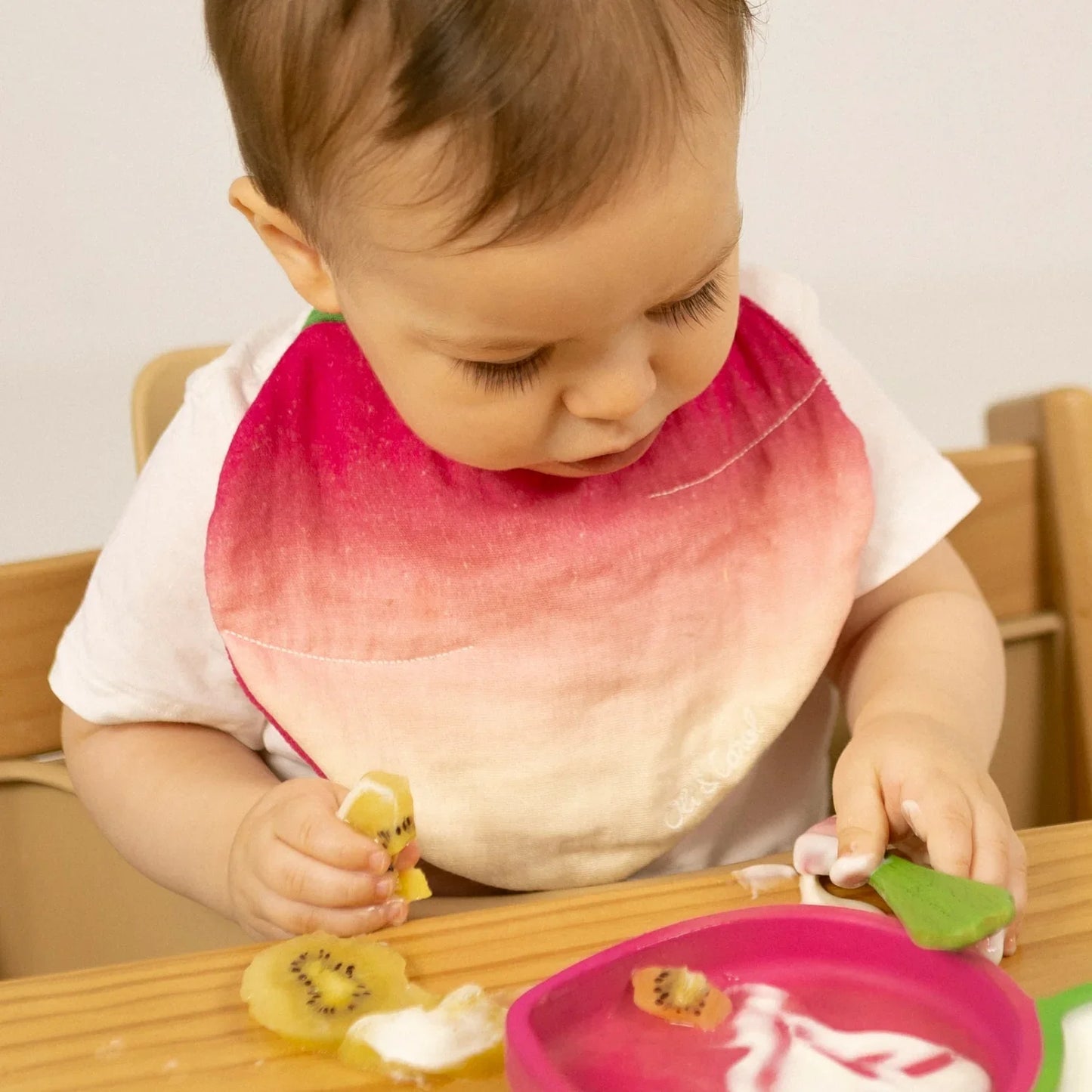 Organic Cotton Baby Feeding Bib | Ramona the Radish | Oli & Carol