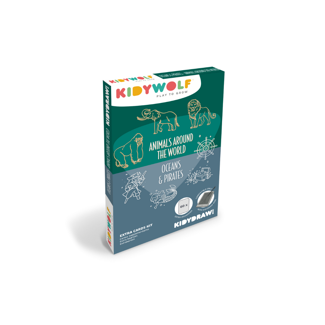 KIDYWOLF KIDYDRAW MINI Refill Cards – Animals & Ocean Pirates