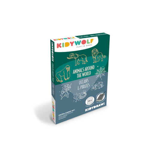 KIDYWOLF KIDYDRAW MINI Refill Cards – Animals & Ocean Pirates