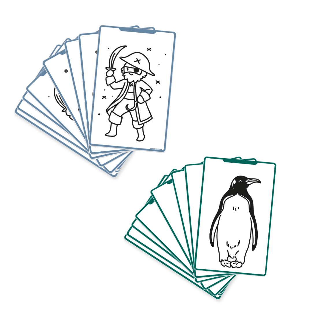 KIDYWOLF KIDYDRAW MINI Refill Cards – Animals & Ocean Pirates
