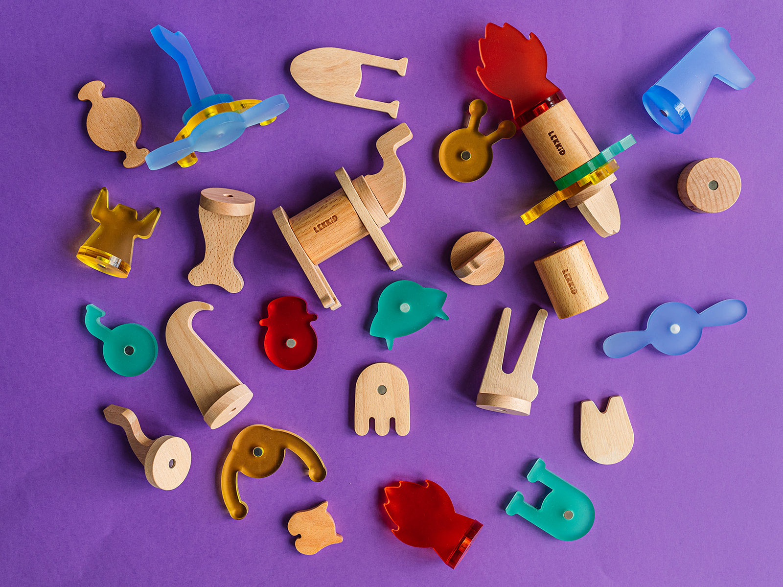 LEKKID Magnetic Wooden Animal Construction Set Desert Creatures