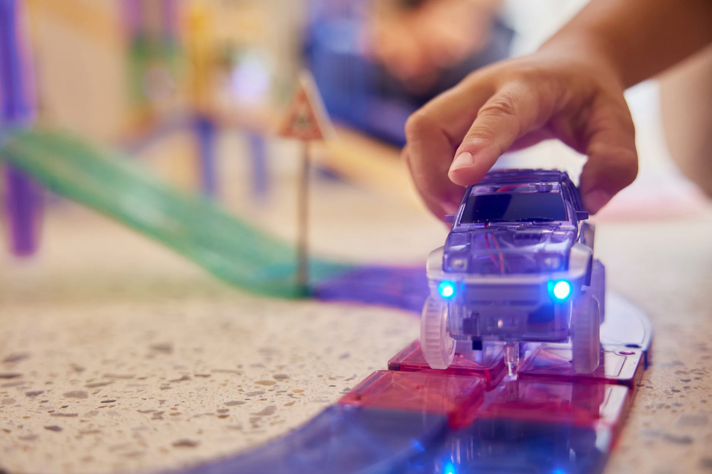 Large Race Track Pastel - Magnetic Building Toy