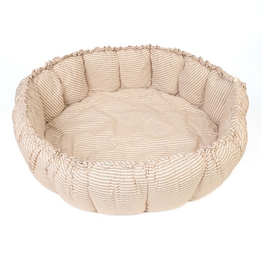 Soft Circle Organic Baby Playmat - Coco - Stripes Blue