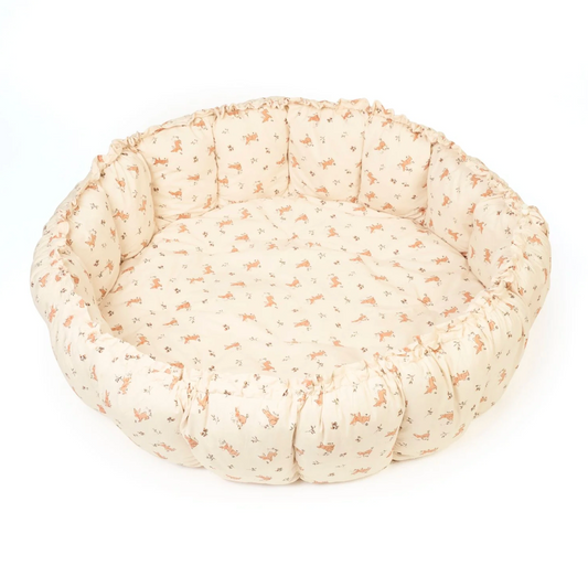 Soft Circle Organic Baby Playmat - Coco - Rabbit Pattern