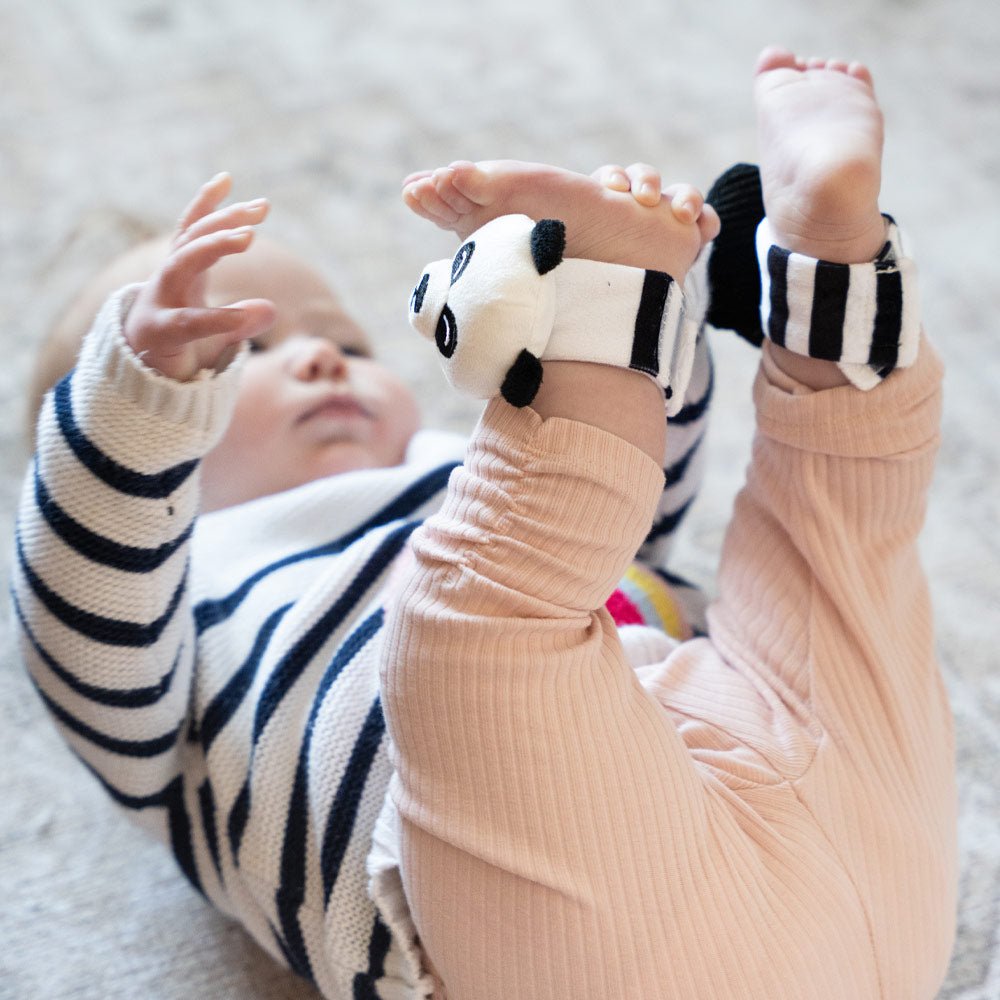 Sensory Ankle & Wrist Rattles for Babies | Priya & Peanut | UK Toy Shop Mucky Wolf