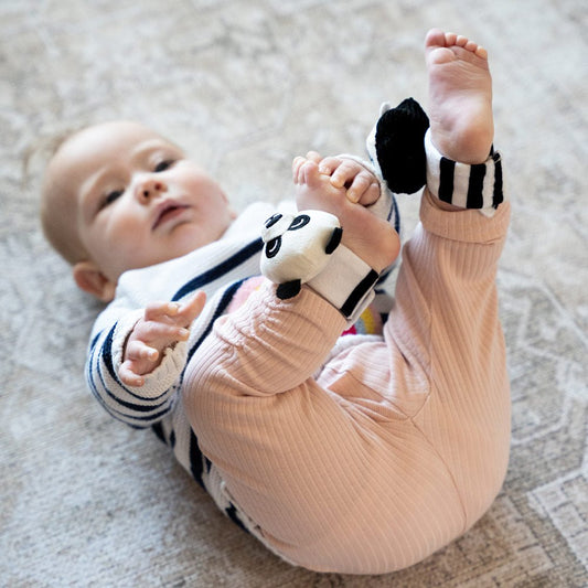 Sensory Ankle & Wrist Rattles for Babies | Priya & Peanut | UK Toy Shop Mucky Wolf