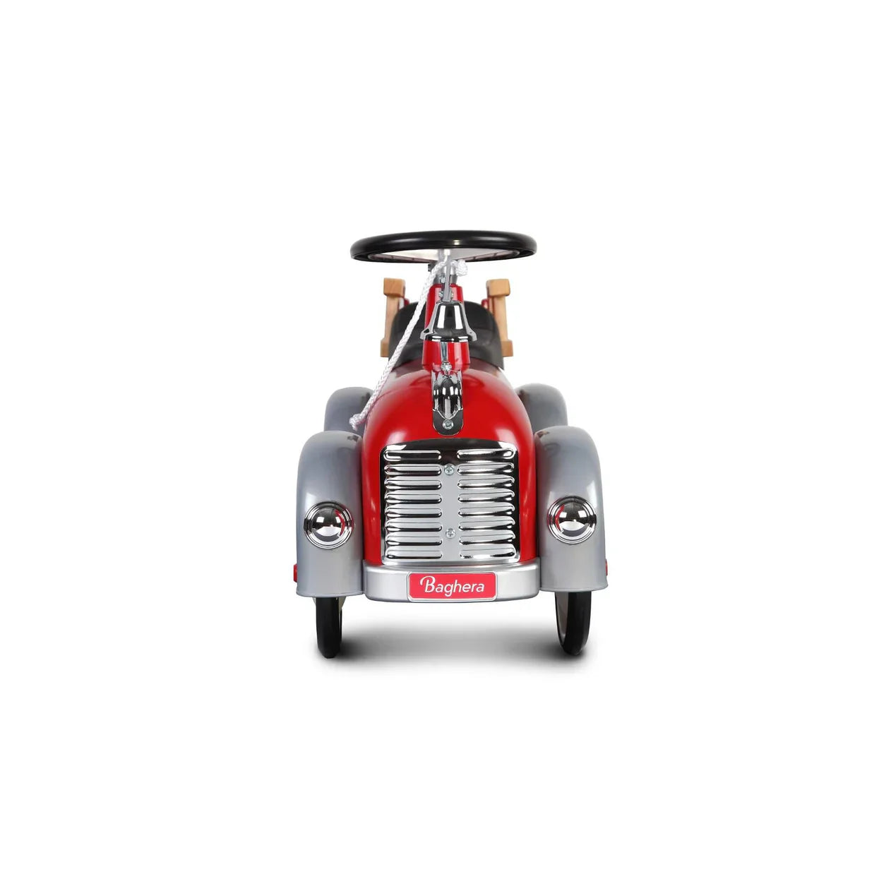 Baghera Wooden Fire Engine Ride-On – Retro Toddler Ride On Toy | Mucky Wolf