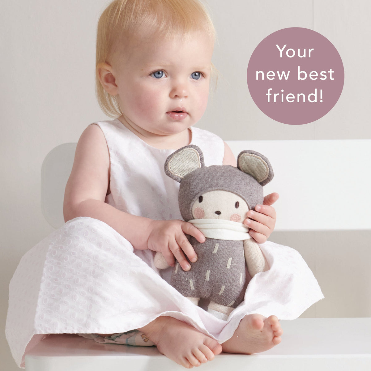  Baby Beau Knitted Doll | Soft First Baby Doll | Mucky Wolf
