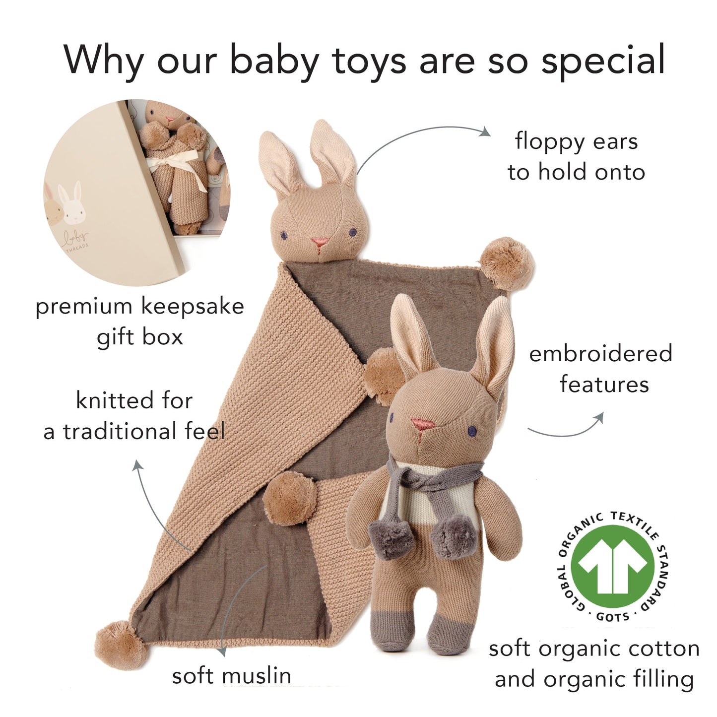Organic Bunny Baby Gift Set