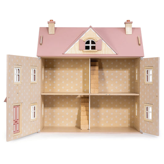 Alouette Wooden Dolls House | Premium Pink Dollhouse - Tender Leaf Toys