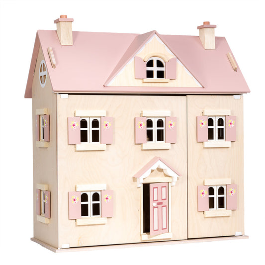 Alouette Wooden Dolls House | Premium Pink Dollhouse - Tender Leaf Toys
