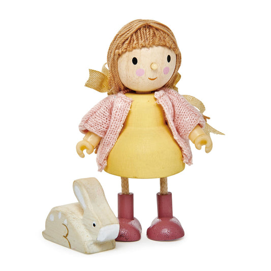 Amy And Her Rabbit - Dolls House Doll Accessory