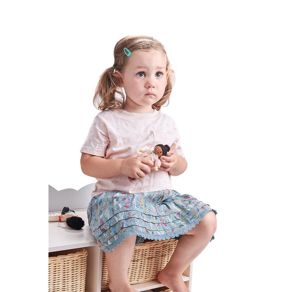 Mrs Forrester Wooden Doll with Baby | Tender Leaf Dolls House | Age 3+