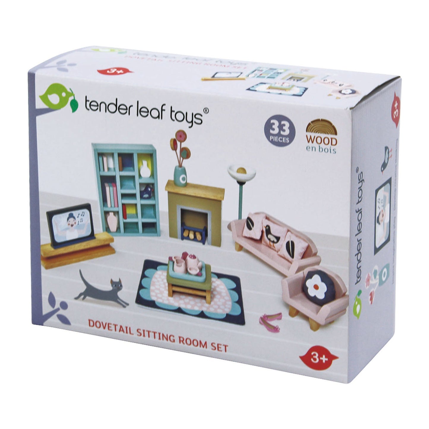 Wooden Dolls House Sitting Room / Lounge Furniture