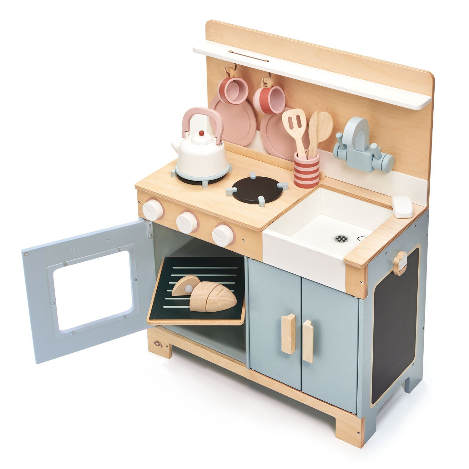 Wooden Play Kitchen | Home Kitchen Playset | Tender Leaf Toys | Mucky Wolf