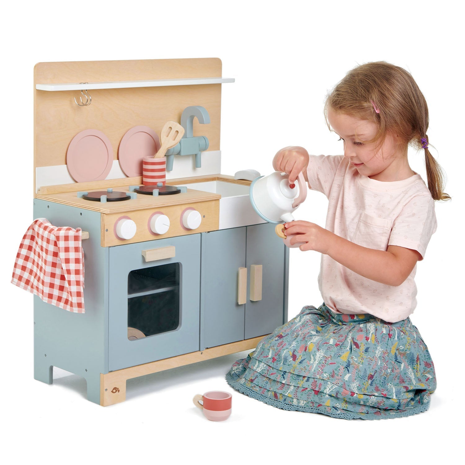 Wooden Play Kitchen | Home Kitchen Playset | Tender Leaf Toys | Mucky Wolf
