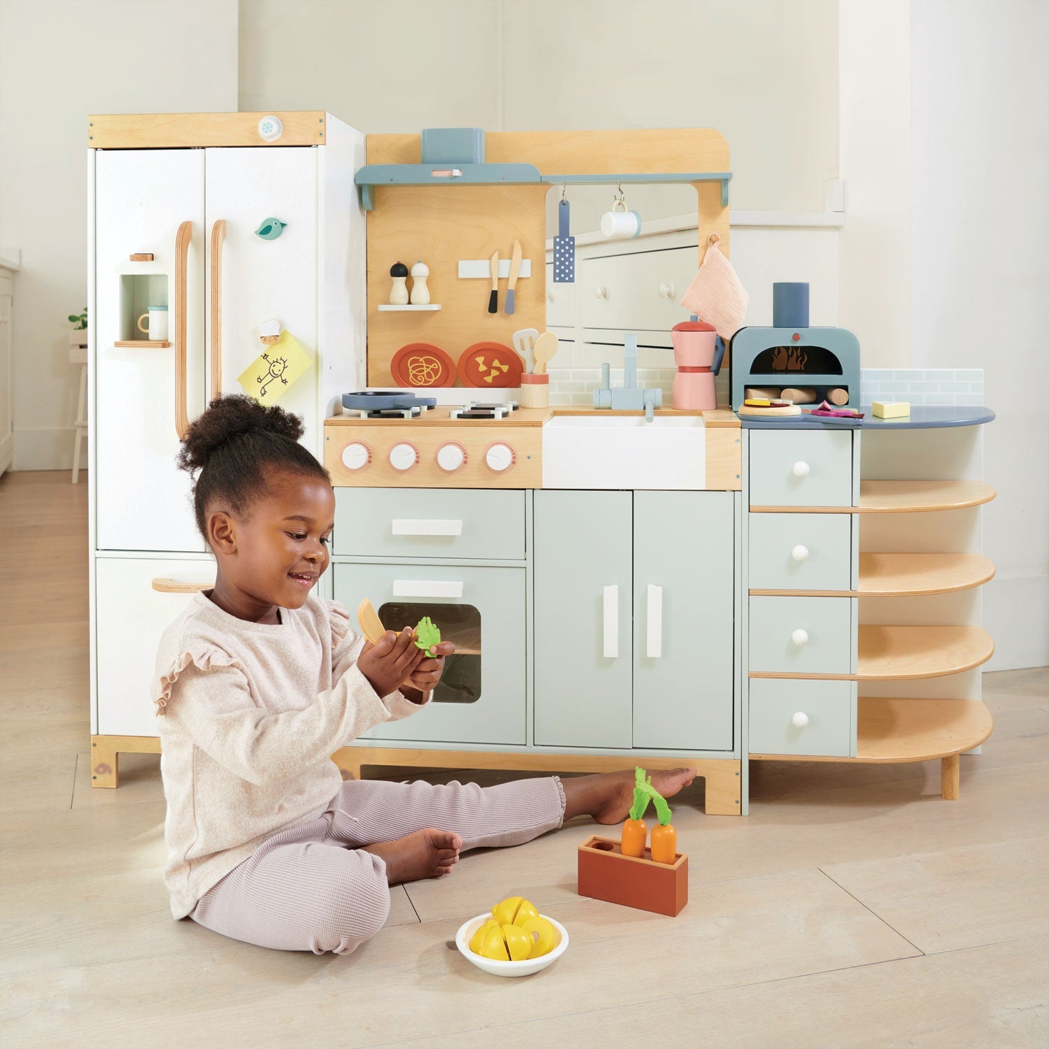 La Fiamma Grand Kitchen - Premium Wooden Play Kitchen | Tender Leaf Toys