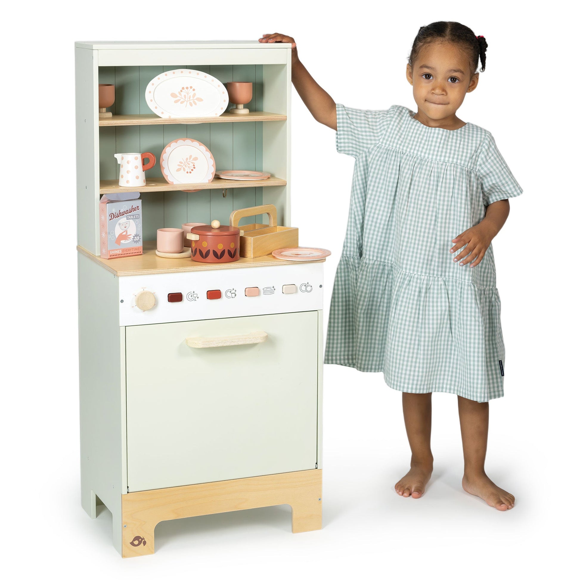  Wooden Dresser & Dishwasher Play Set | Tender Leaf Toys | Mucky Wolf