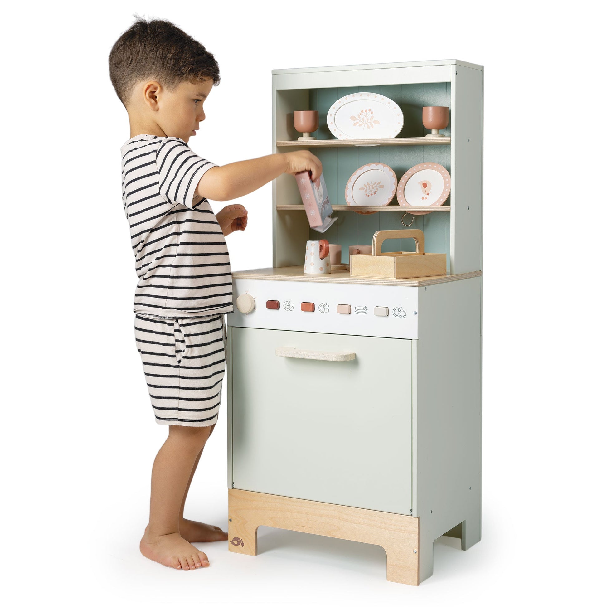  Wooden Dresser & Dishwasher Play Set | Tender Leaf Toys | Mucky Wolf