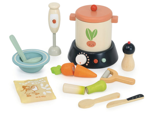 Wooden Soup Making Set for Ages 3+ | Mucky Wolf