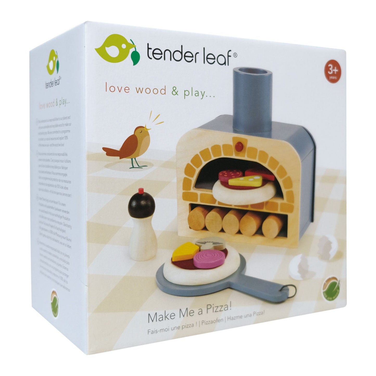 Tender Leaf Toys Wooden Pizza Oven | Role Play Pizza Toy for Kids Age 3+