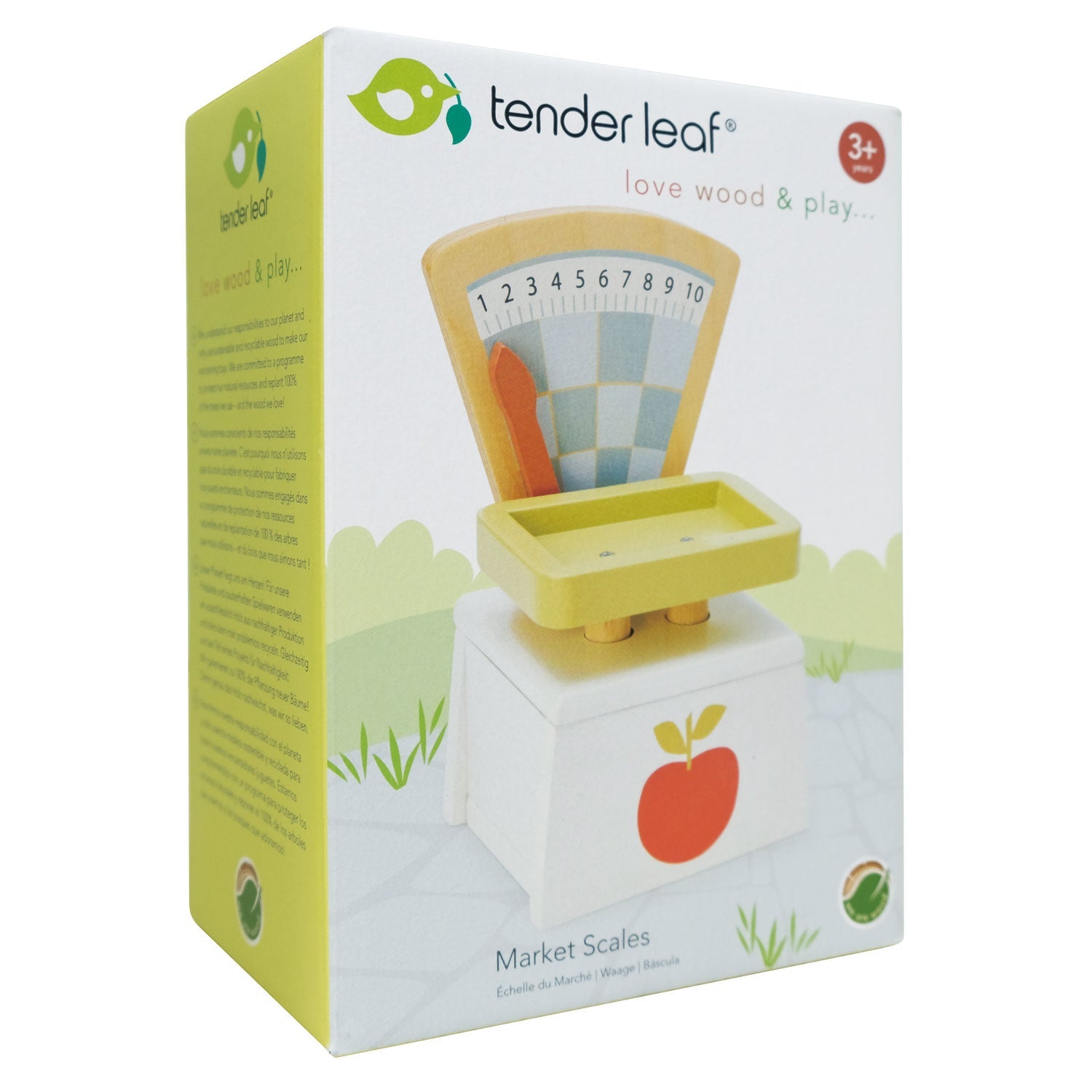 Tender Leaf Toys Wooden Market Scales – Pretend Play Shop Toy | Mucky Wolf