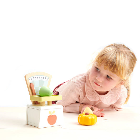 Tender Leaf Toys Wooden Market Scales – Pretend Play Shop Toy | Mucky Wolf