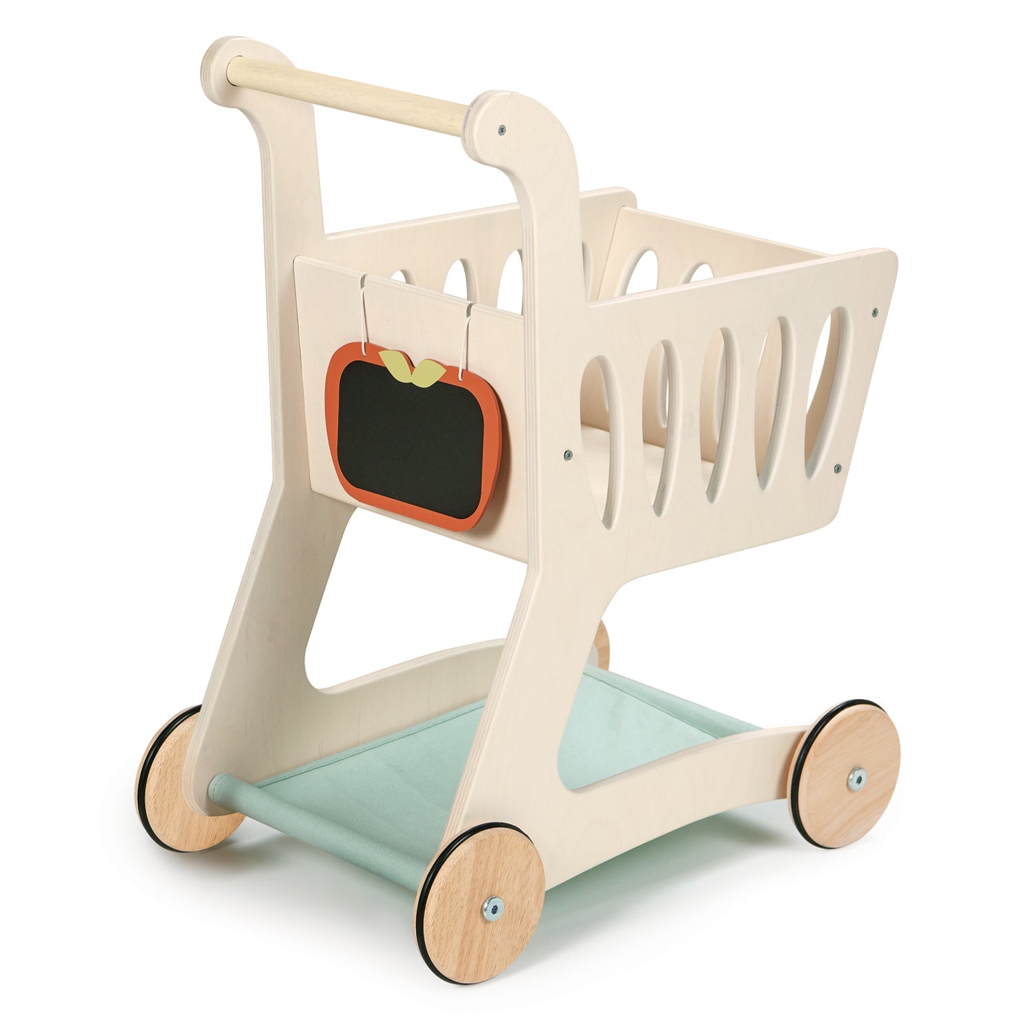 Wooden Shopping Cart | Tender Leaf Toy Trolley with Chalkboard Ages 3+