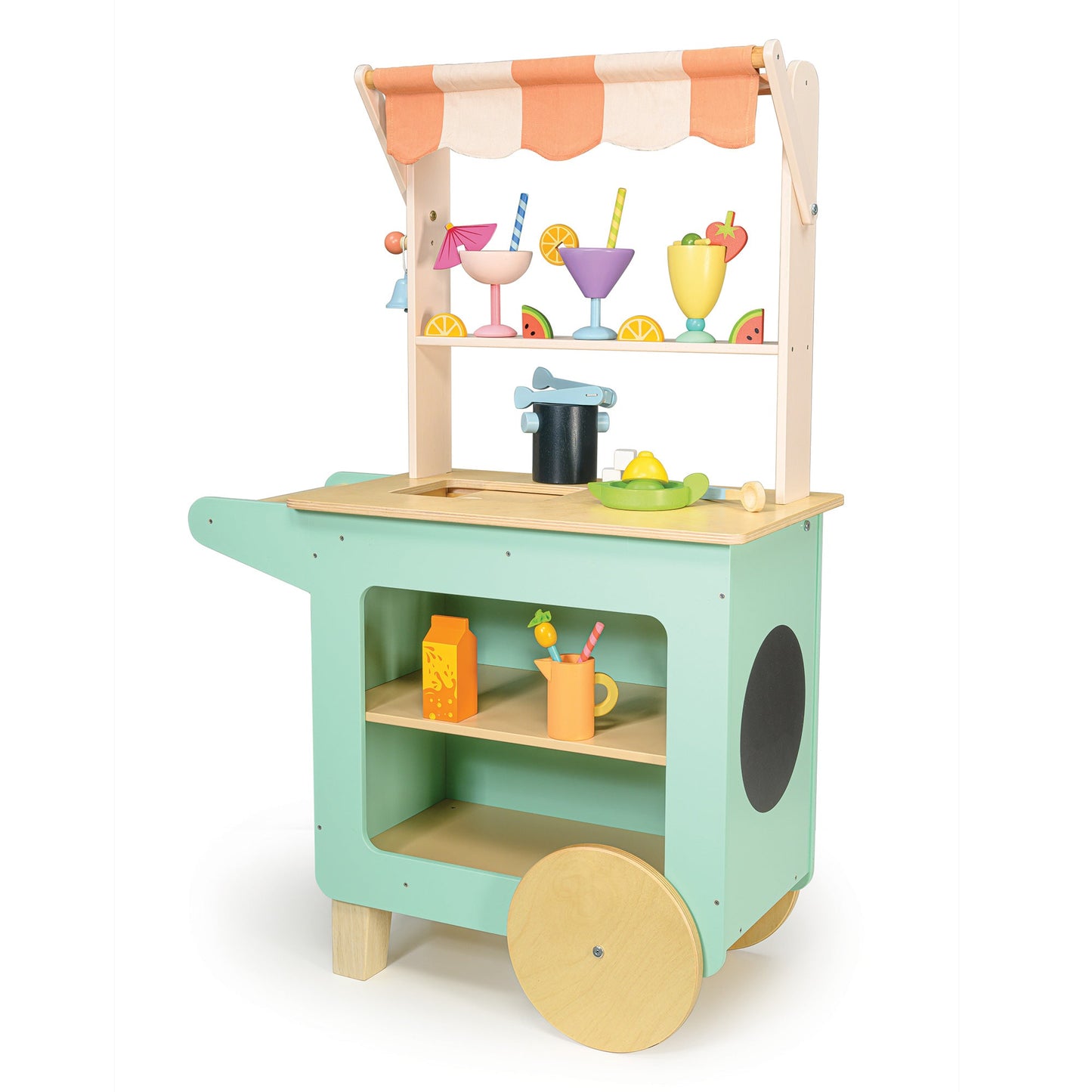 Wooden Mocktail Drinks Trolley - Pretend Play - Tender Leaf Toys