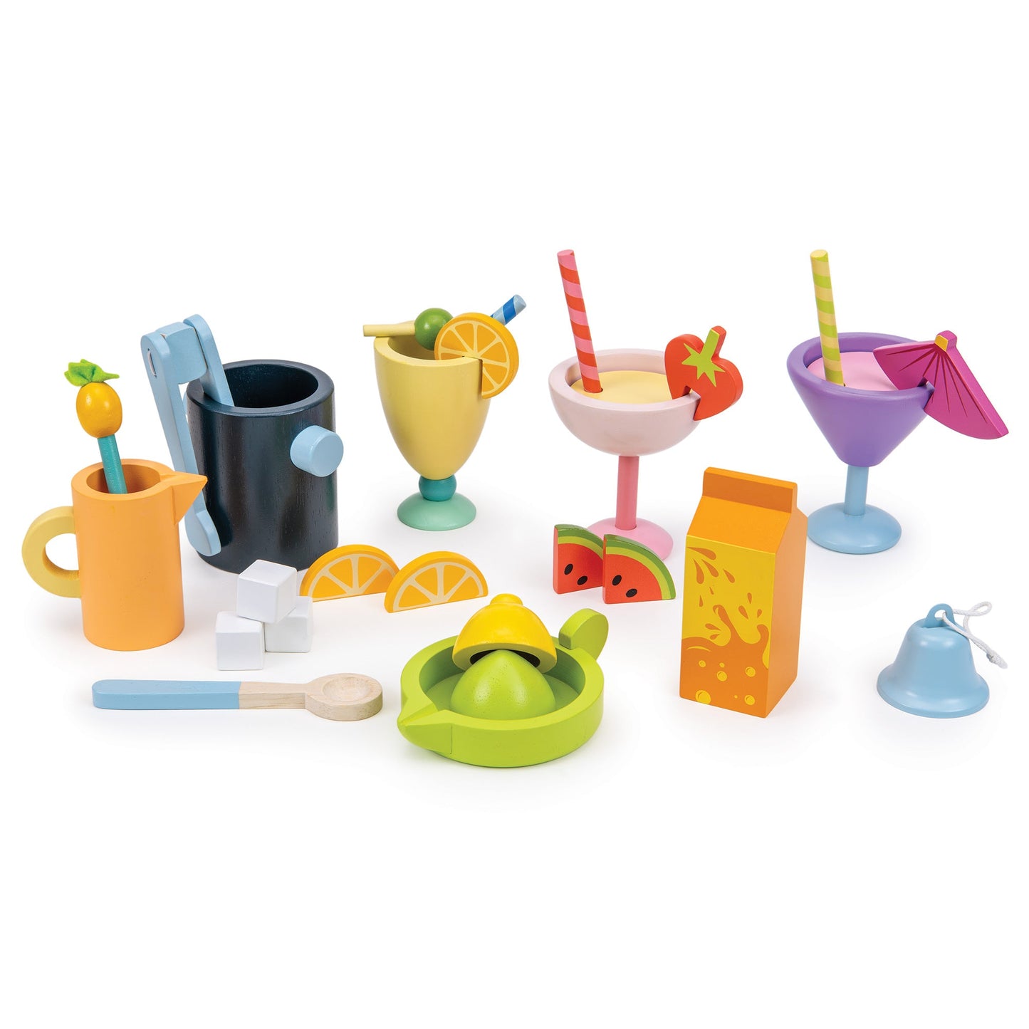 Wooden Mocktail Drinks Trolley - Pretend Play - Tender Leaf Toys