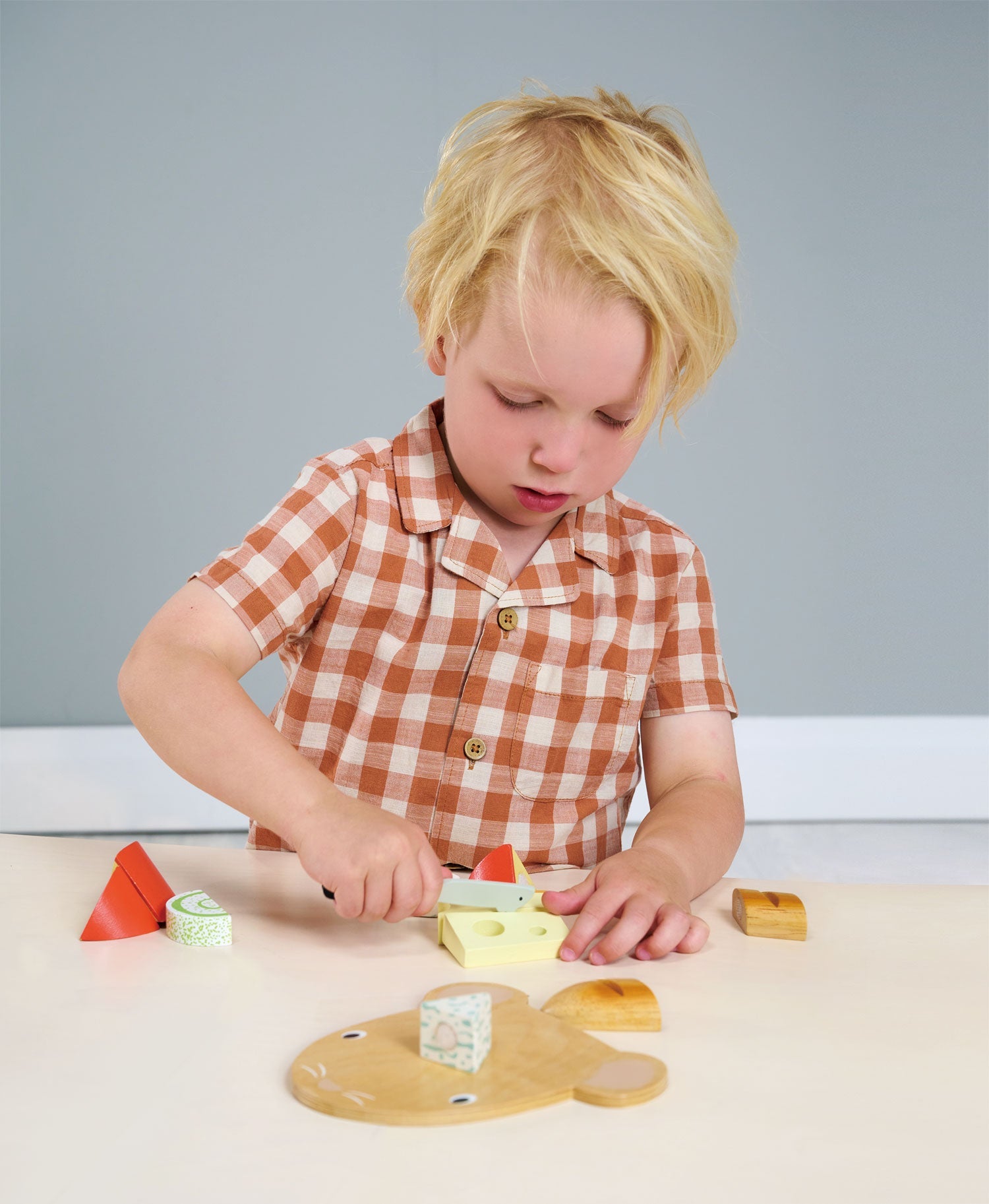 Wooden Play Cheese Chopping Board - Ages 3+ 